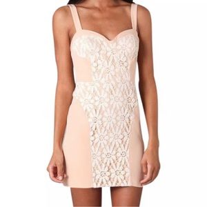 Rebecca Minkoff Blush and Lace Colored Dress